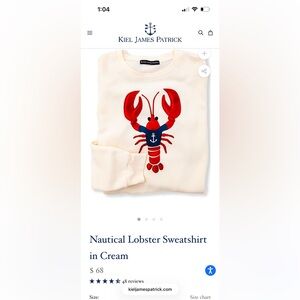 🦞🦞Worn 1x Kiel James Patrick lobster unisex sweater